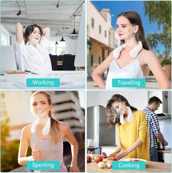 Portable Bladeless Neck Fan – Rechargeable, Hands-Free Cooling